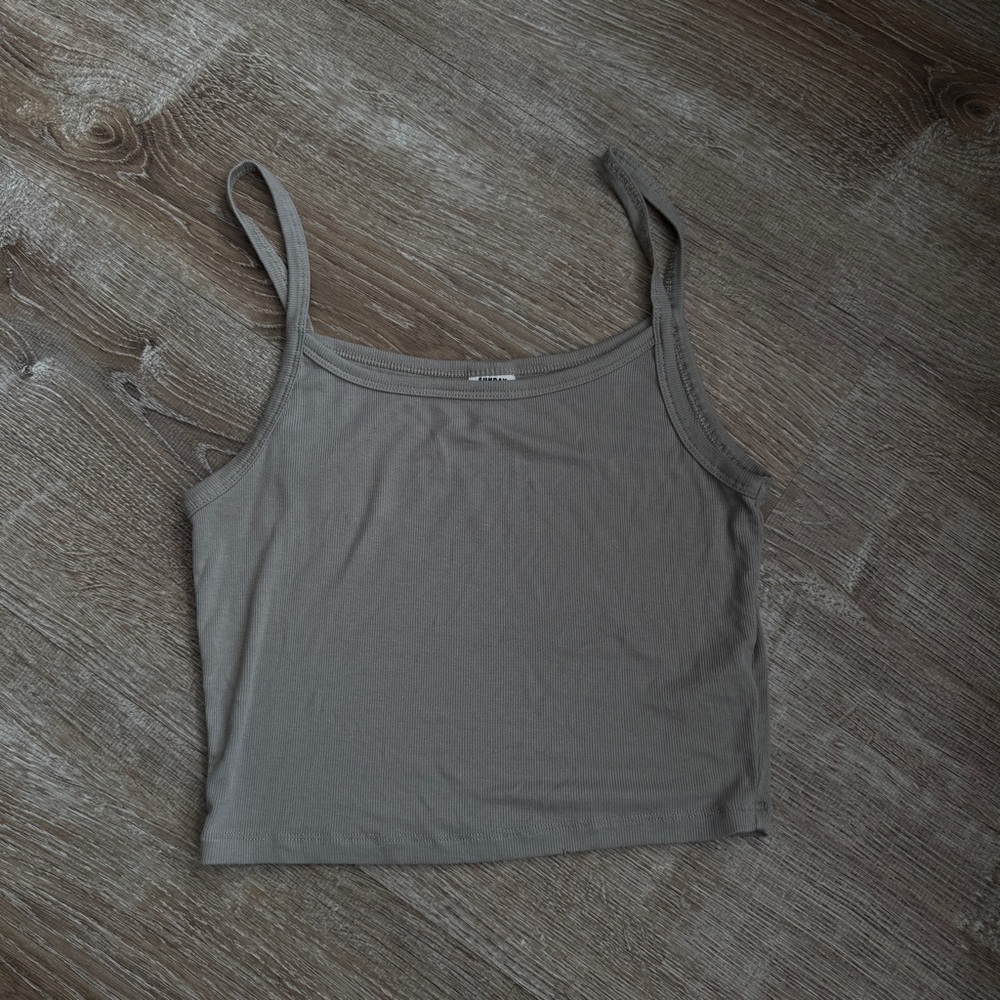 Sunday Best sage, gray green Women's crop Tank Top